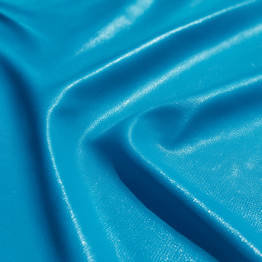 Detailaufnahme einer UV-beständigen Poolfolie mit Nahaufnahme, Textur und Lichtreflexen