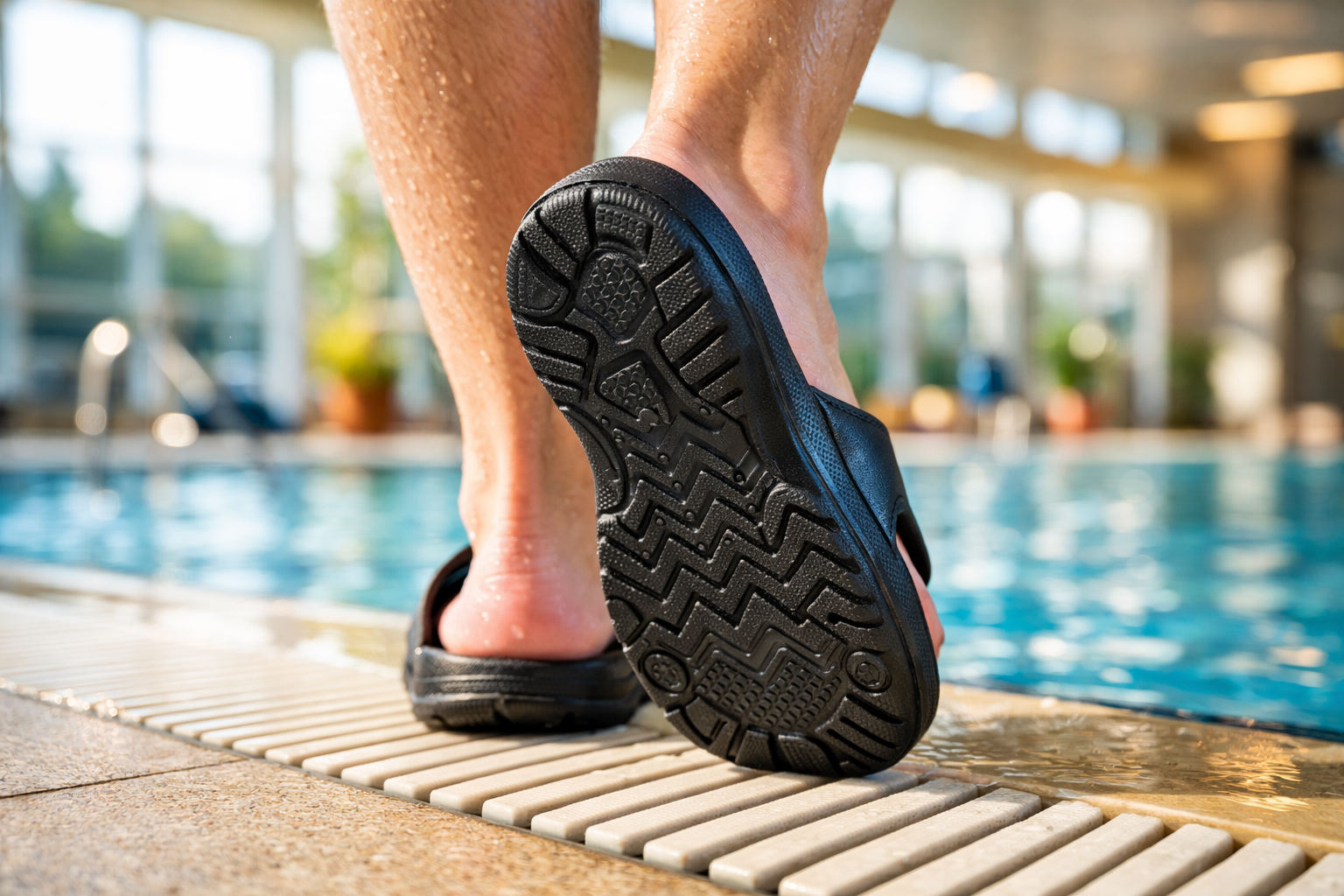 Rutschfeste Badeschlappen: So finden Sie sichere Schlappen für Pool, Bad und Schwimmbad