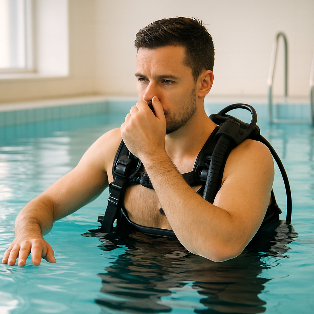 Übungsroutine zur Buoyancy und Atemkontrolle zu Hause oder im Hallenbad