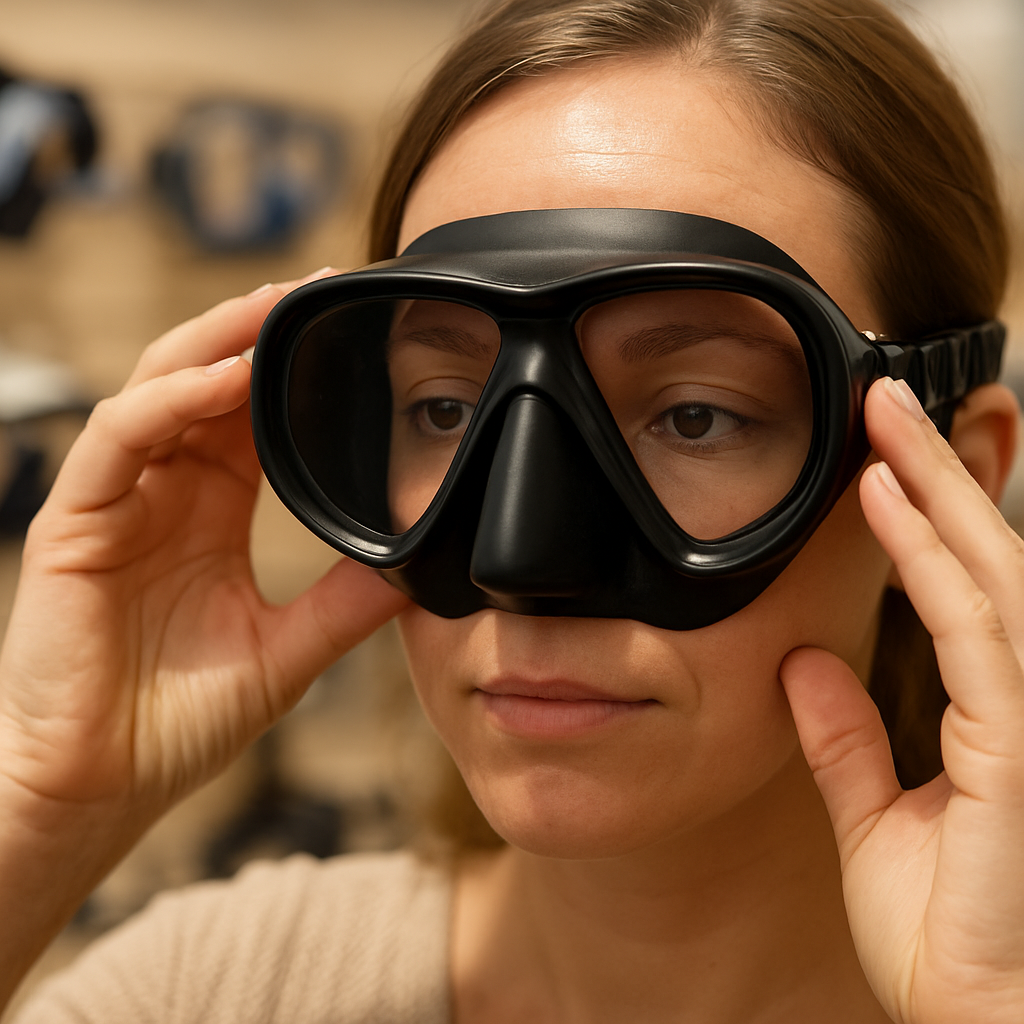 Masken-Passung im Fachgeschäft am Gesicht