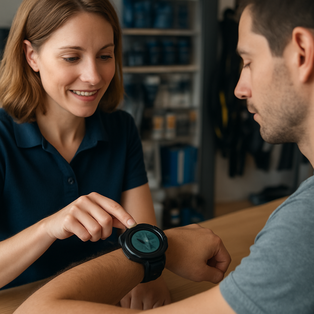 Tauchcomputer am Handgelenk im Shop getestet