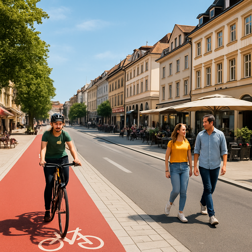 Mobilität in Baden – Fahrradwege und Fußgängerzonen, Quelle: Stadt Baden