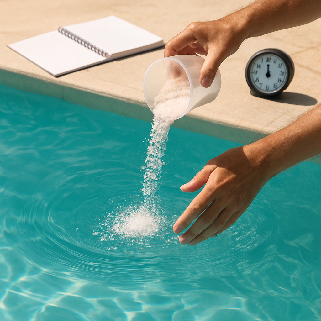 Schritte zur pH-Stabilisierung im Becken