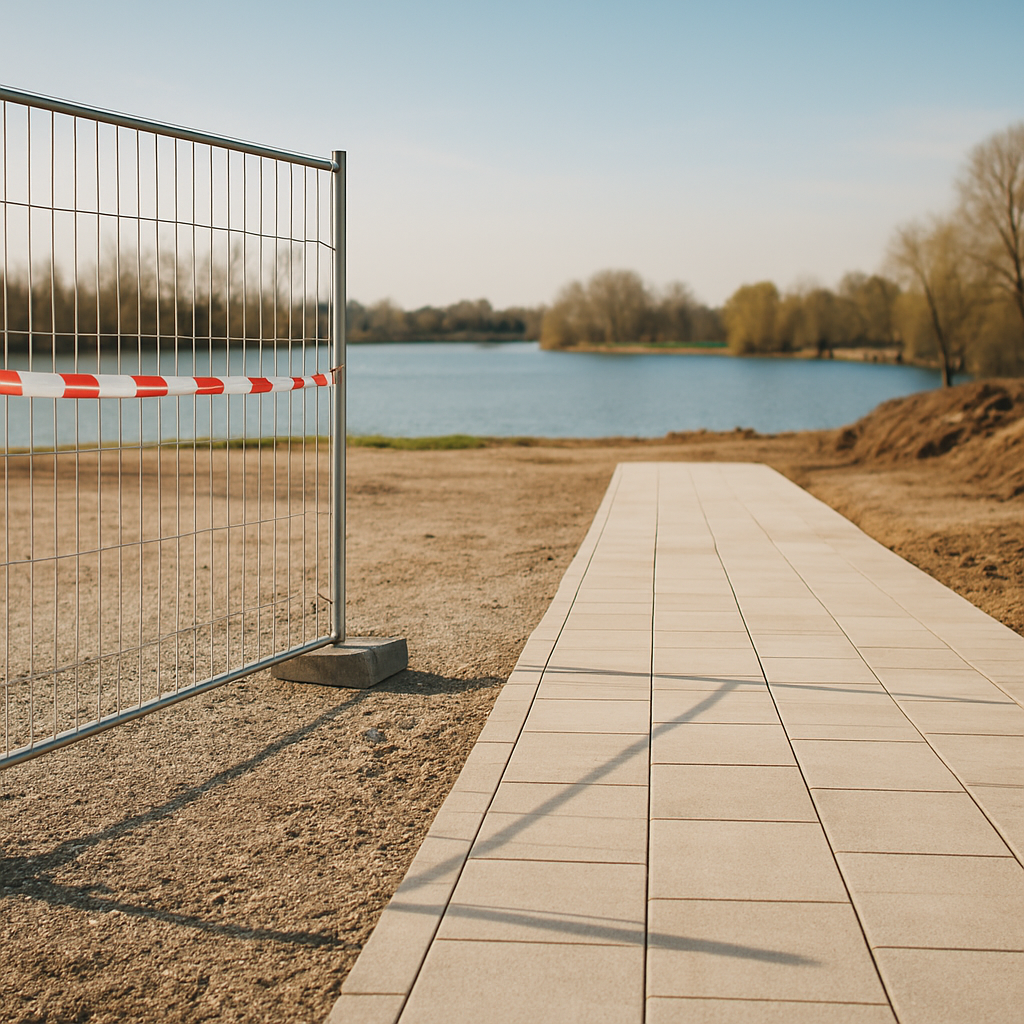 Übergangsbaustelle am Straussee zeigt Fortschritte