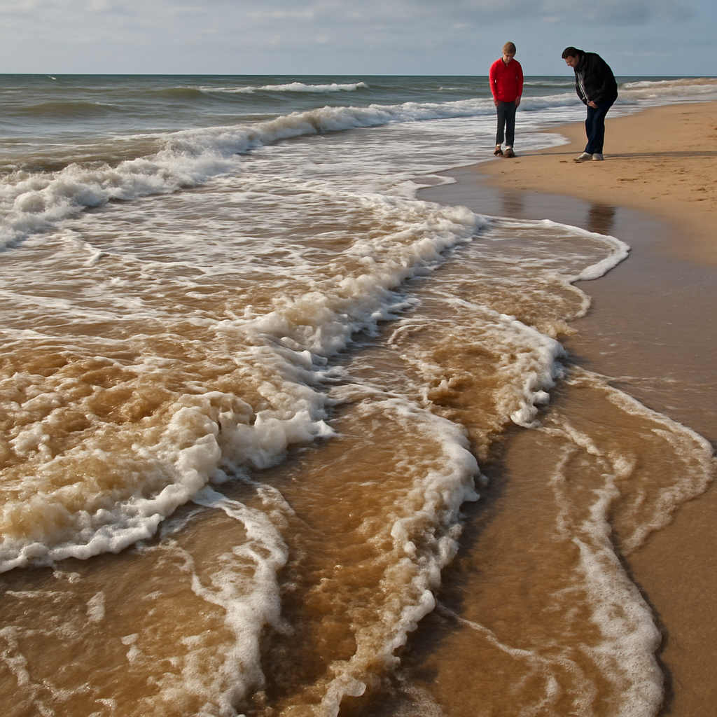 Sichtbarer Ripströmungskanal in der Ostsee heute