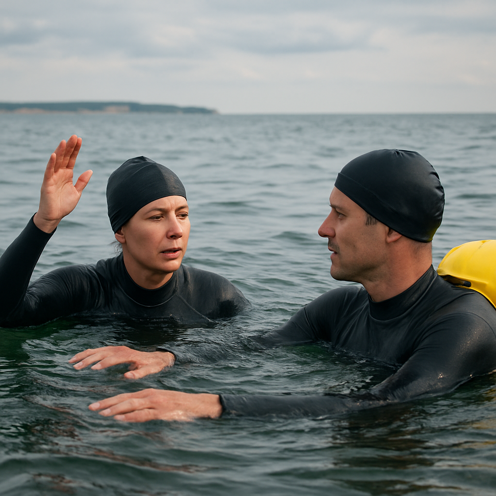 Buddy-System: Signale im offenen Wasser