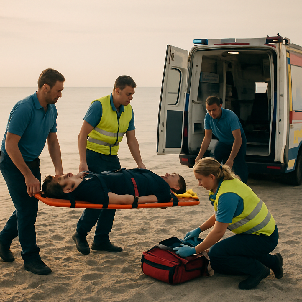 Krankentransport: Patient wird ins Krankenhaus gebracht
