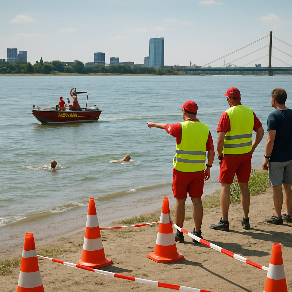 Pfingst-Einsätze am Rhein: Rettungskräfte greifen ein