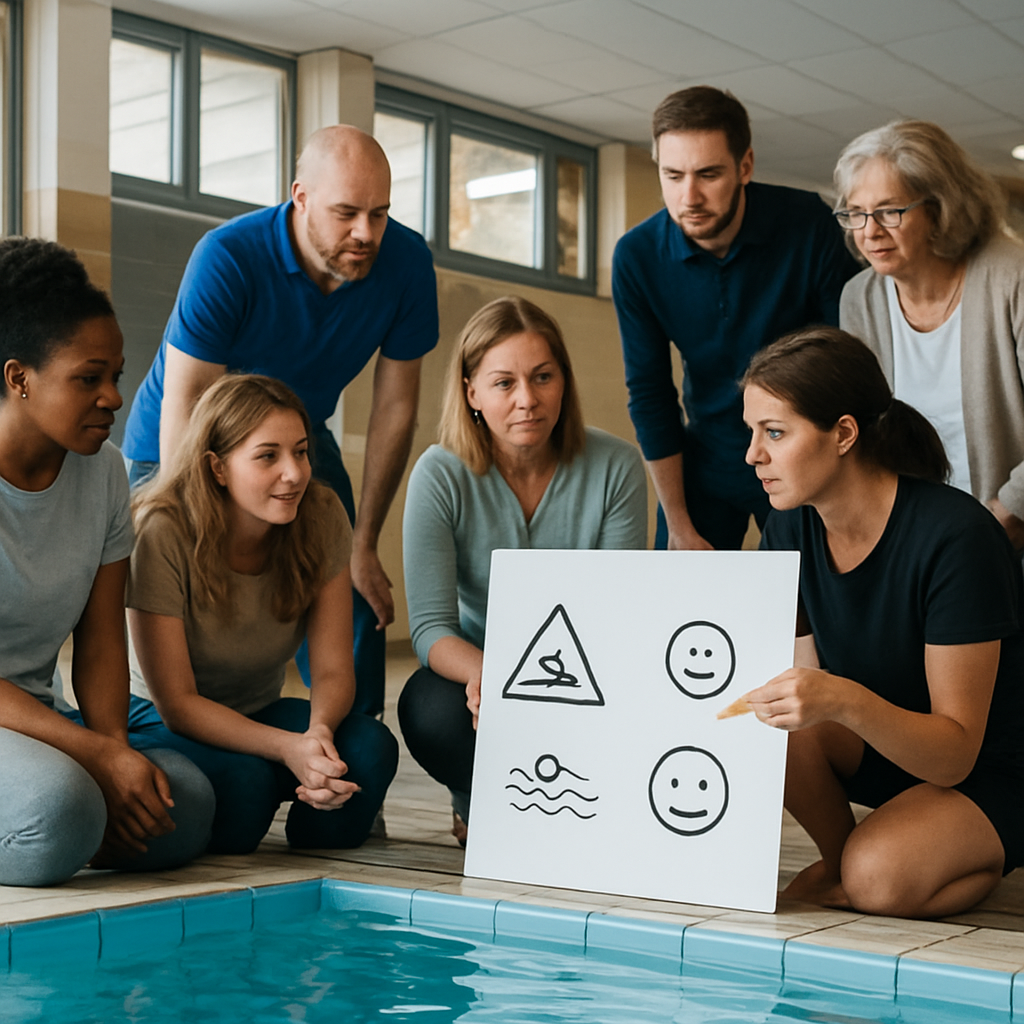 Lehrkräfte und Schülerinnen arbeiten an Lernkonzept Wasser