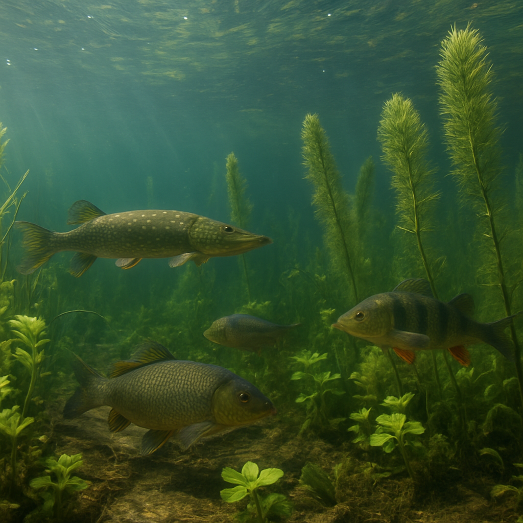 Makrophyten und Fische gestalten den See
