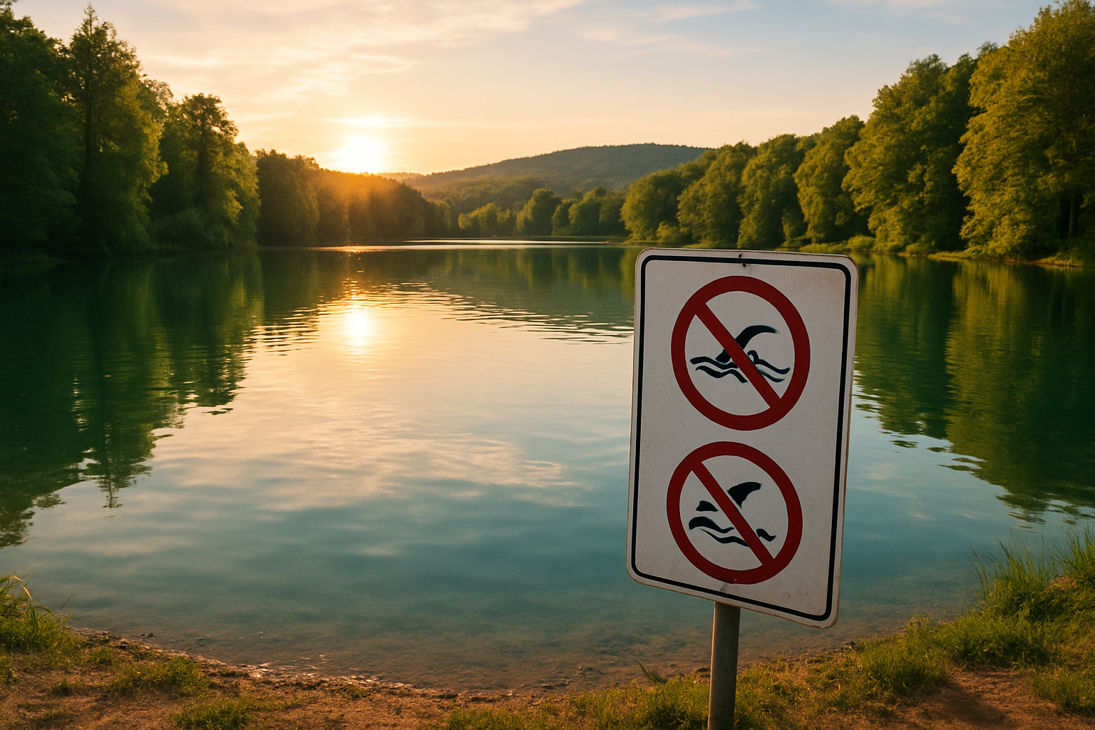 Leichte Sprache: Blaualgen im Badesee – sicher schwimmen in Rheinland-Pfalz