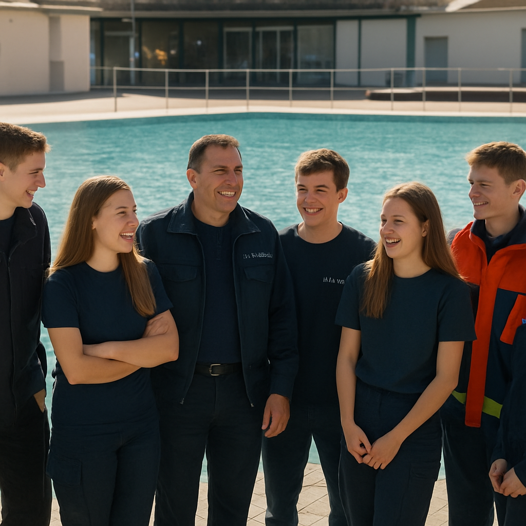 Feuerwehren und Jugendfeuerwehren am Beckenrand