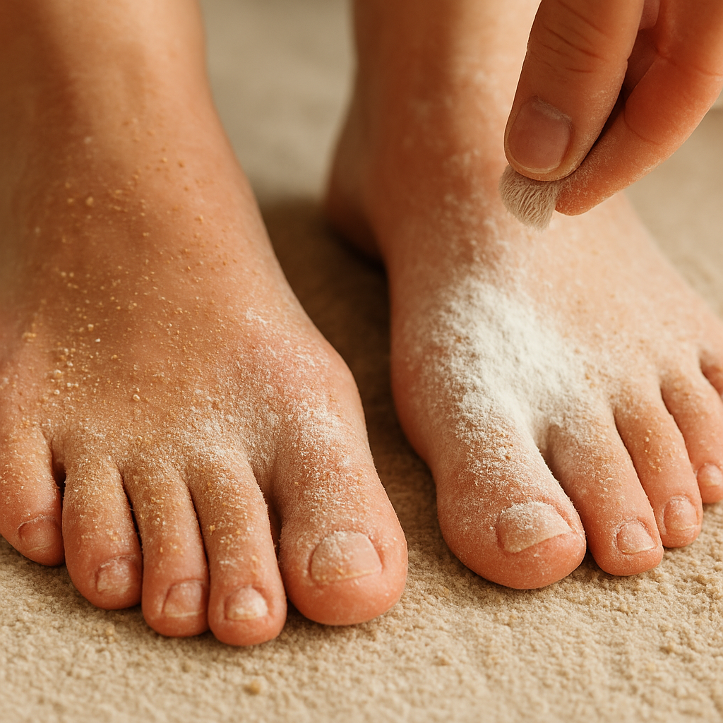 Füße nach dem Strand: Sand sanft entfernen