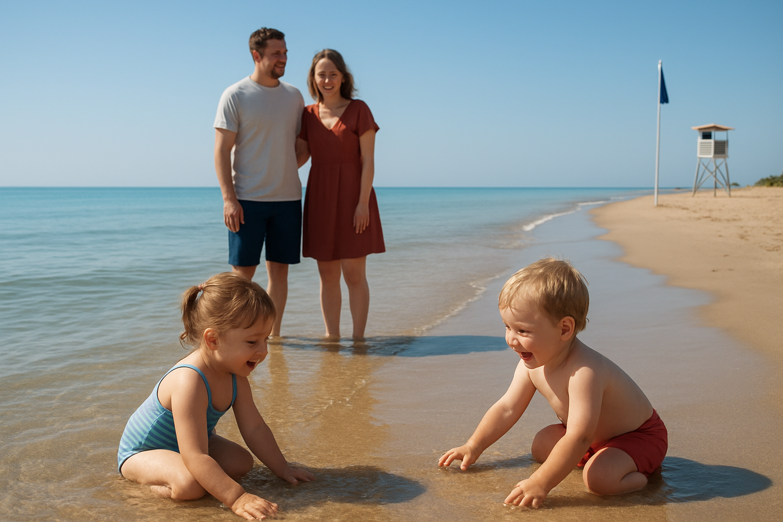 Baden im Meer mit Kindern: Sichere, praxisnahe Orientierung für Familien