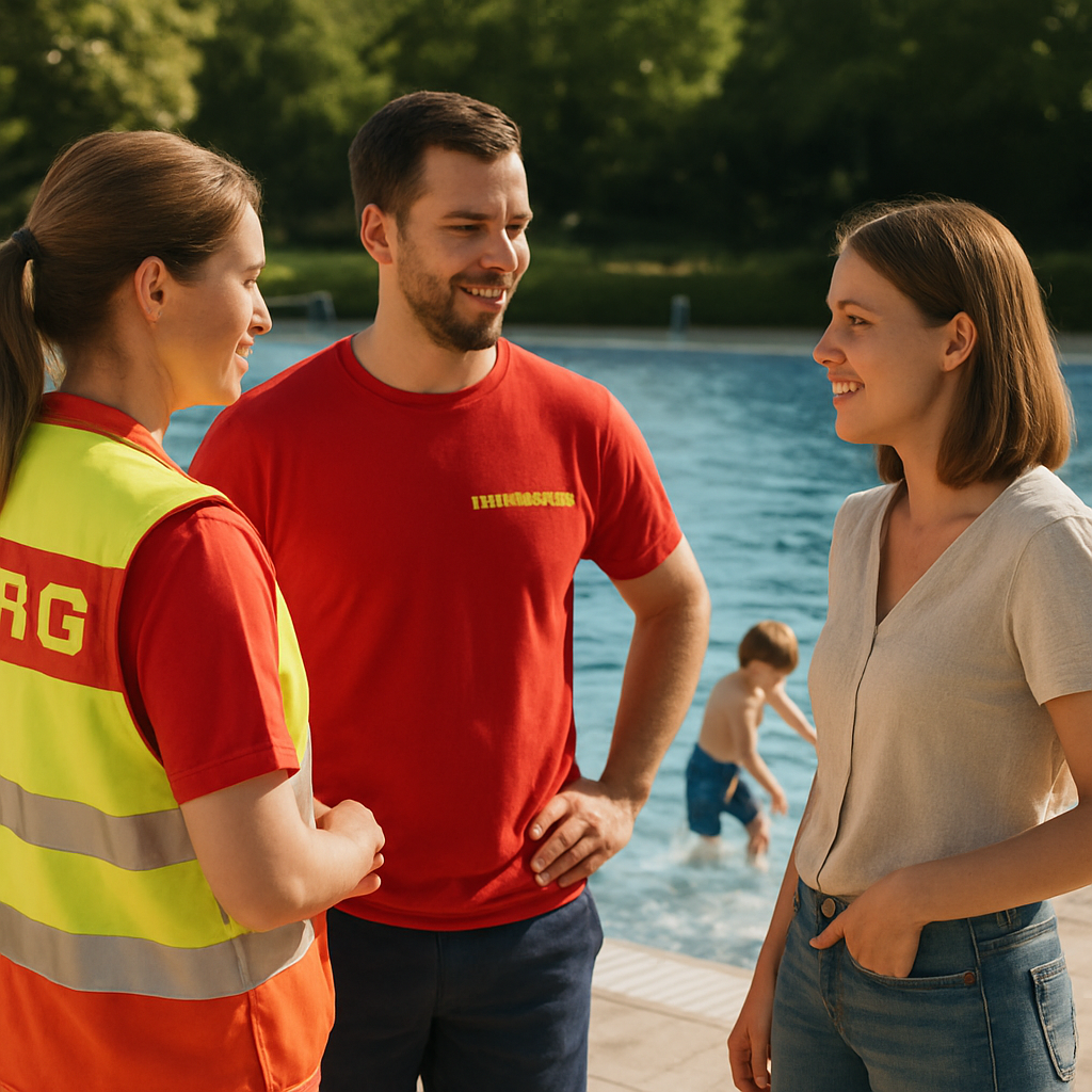 Geislingener DLRG diskutiert Sicherheitsaufbau am Becken