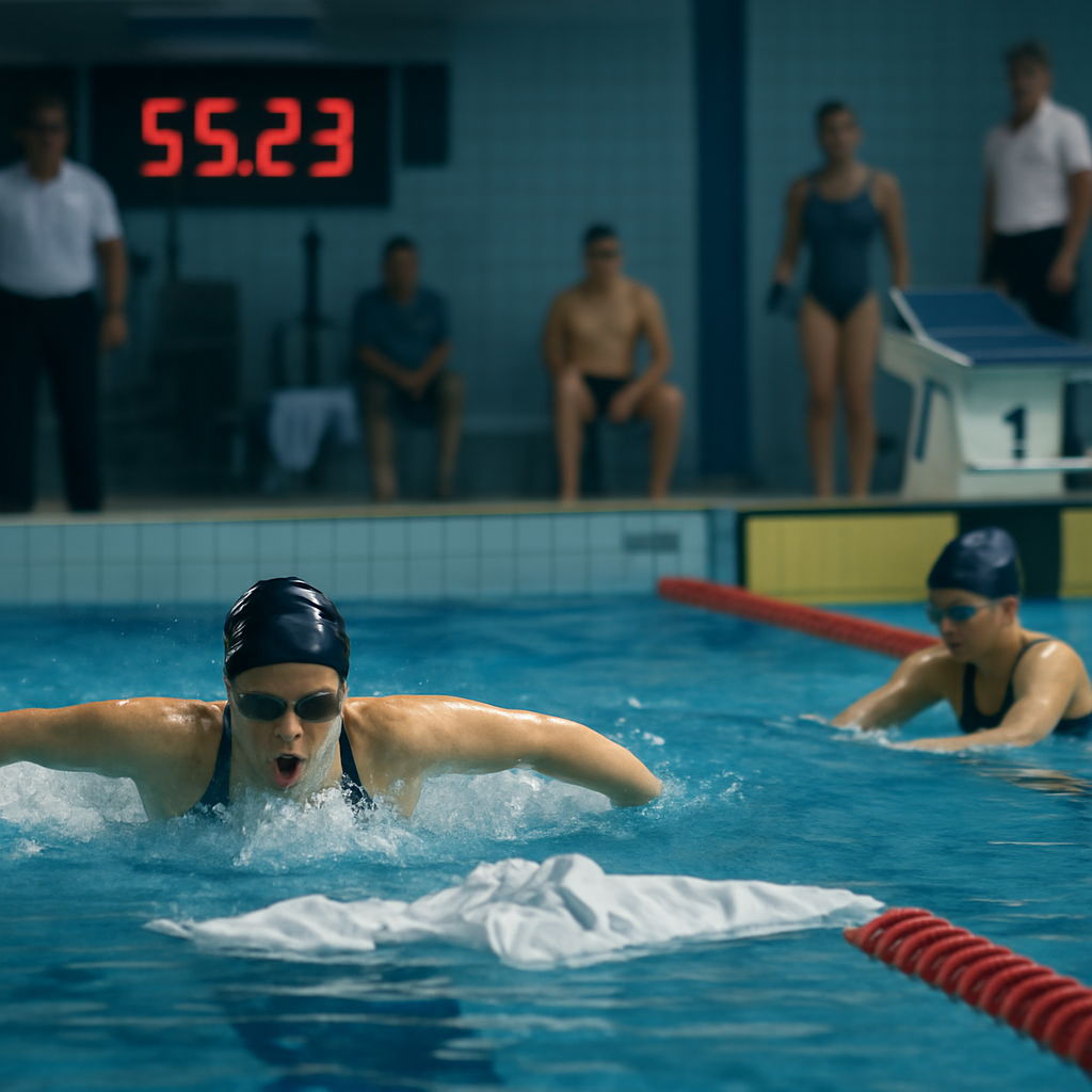 100 m Schmetterling im Polizeisportbecken