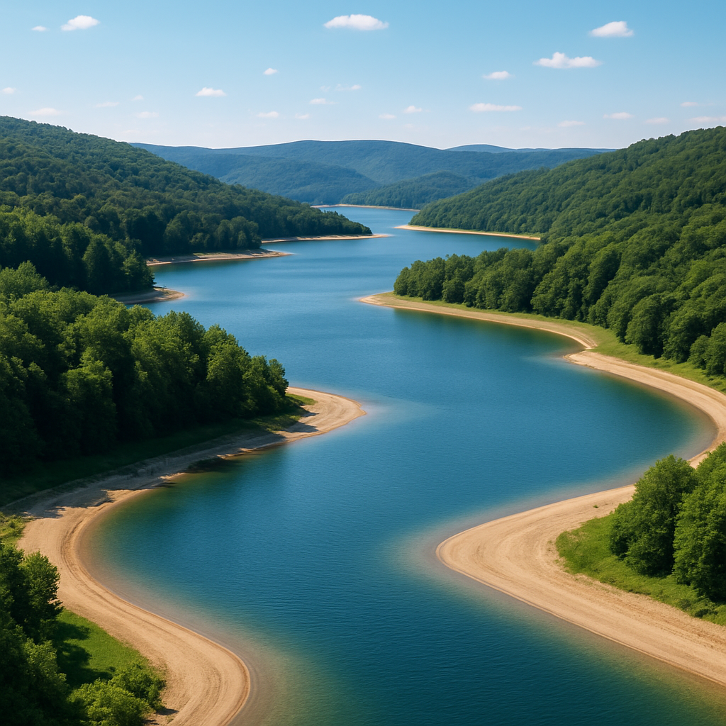 Verschiedene Badeseen in Rheinland-Pfalz am Ufer