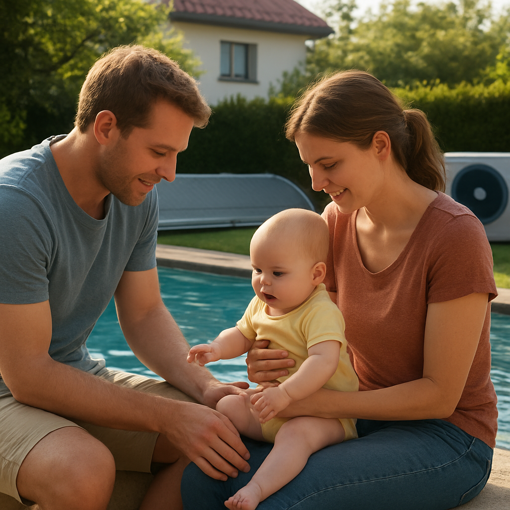 Gartenpool mit Temperaturkontrolle und Sicherheit