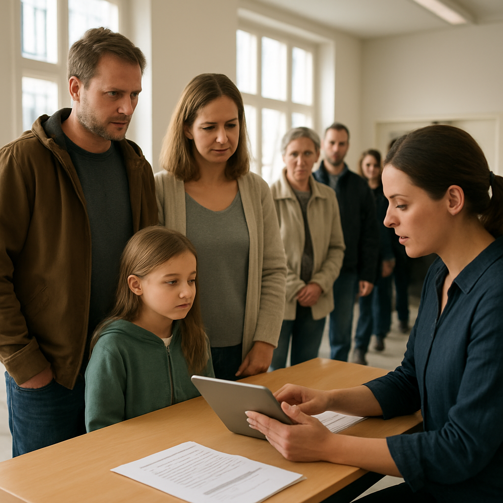 Eltern klären Teilnahme und Ablauf mit dem Personal