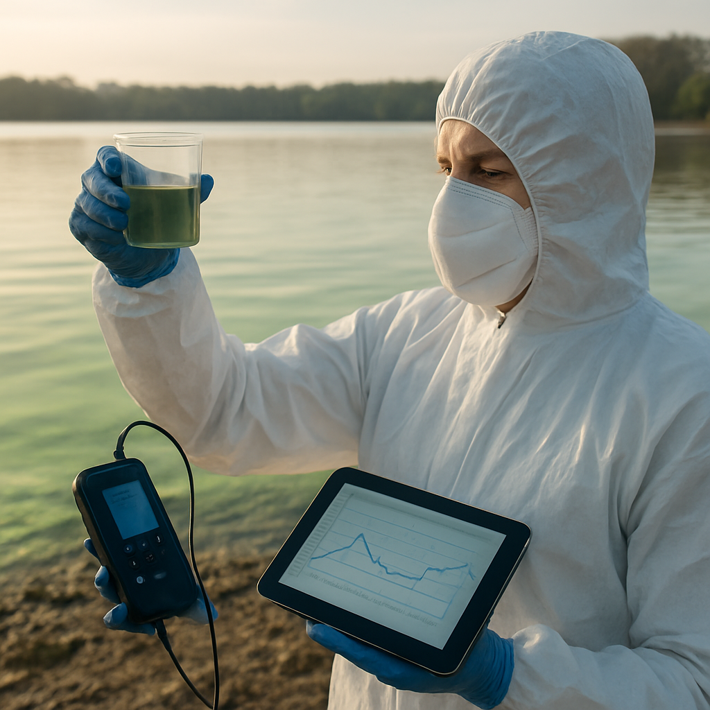Wasserproben und Messdaten zur Badewasserqualität.