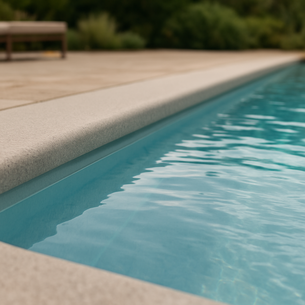 Großer Tanning-Ledge zum Sonnenbaden direkt am Wasser.