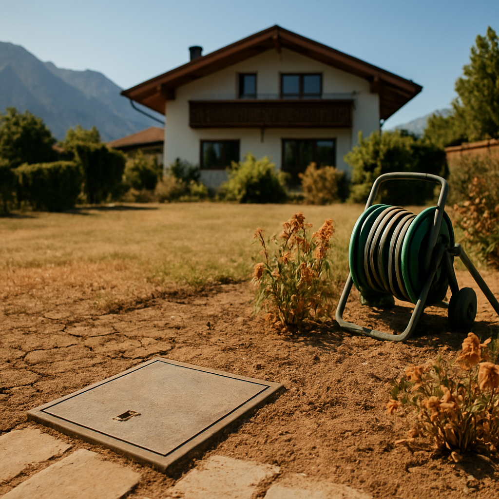 Gartenbewässerung gestoppt – vertrocknete Beete in Zirl