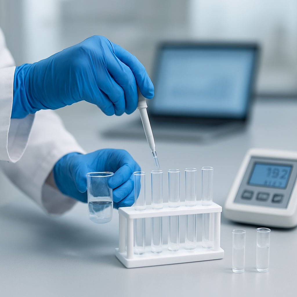 Laboranalyse von Limmat-Wasserproben im Testlabor