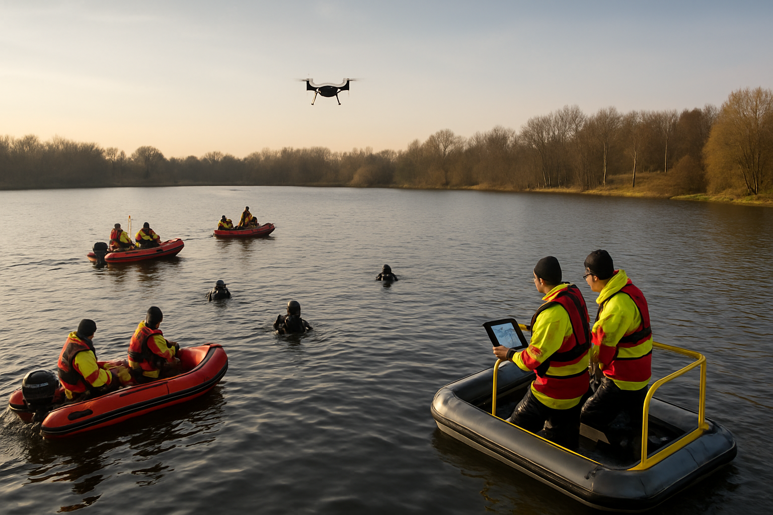 Suche nach Schwimmer im Neffelsee bei Zülpich fortgesetzt