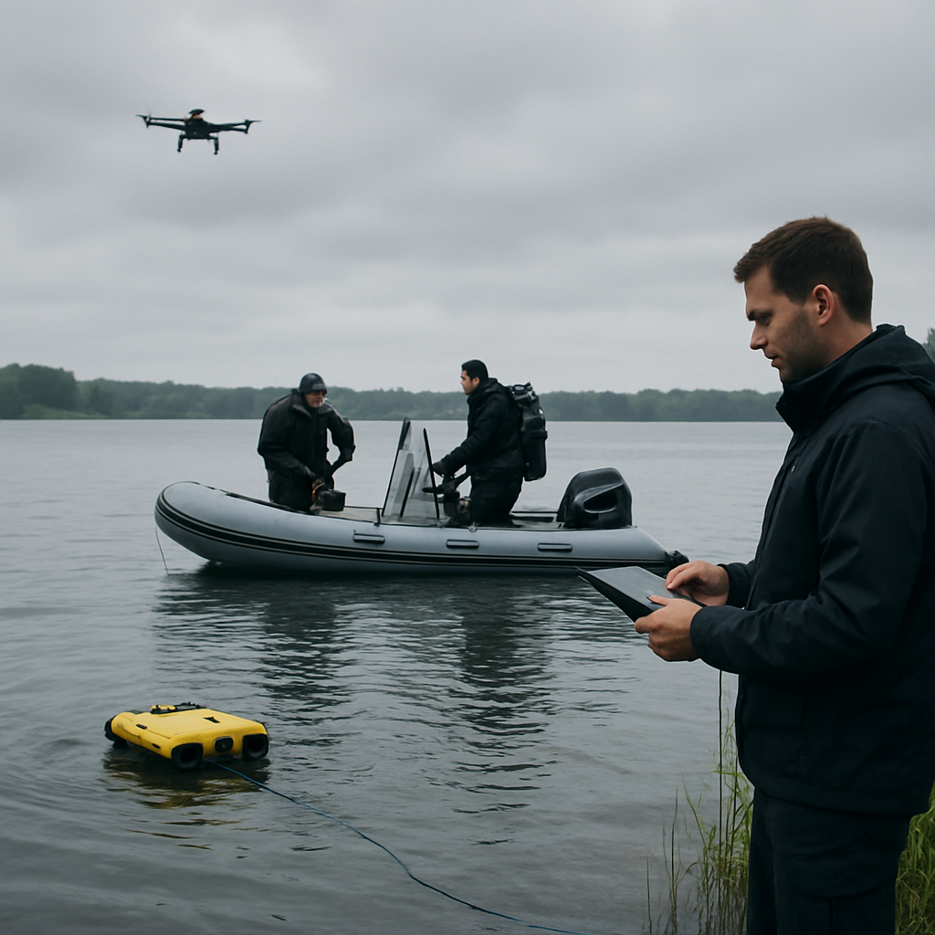 Suchaktion mit Drohnen, Booten und Tauchern im Neffelsee